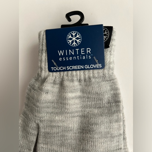 New Winter Essentials Touch Screen Gray Gloves One Size Unisex Texting Gloves - Picture 6 of 11